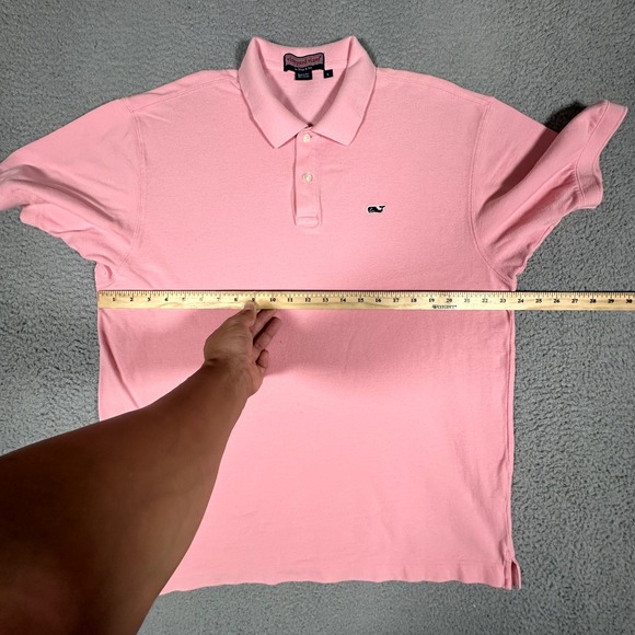 Vineyard Vines Shirt Mens Large Pink 100% Cotton‎ Knit Polo Casual Preppy Logo - Picture 8 of 11